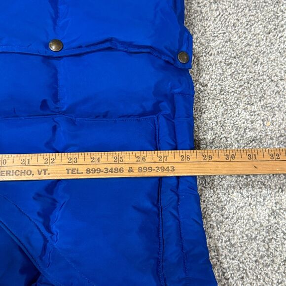Lands End Puffer Vest Mens XL Blue Down Insulated Water Resistant 600 Fill - Picture 5 of 6